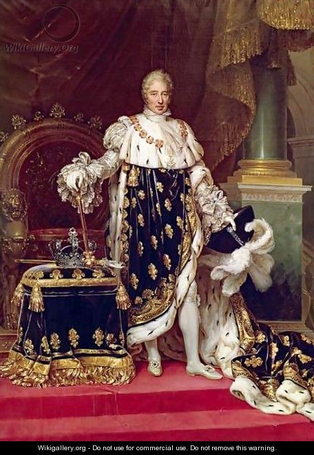 Portrait of Charles X 1757-1836 in Coronation Robes - Paulin Jean Baptiste Guerin