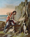 Robinson Crusoe Building his First Dwelling - E. Guillon