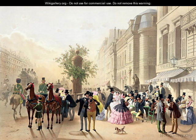 Boulevard des Italiens from Physionomies de Paris - Eugene Charles Francois Guerard