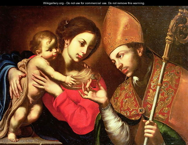 Madonna and Child with St Zenobius - A. F. (da Solofra) Guarino