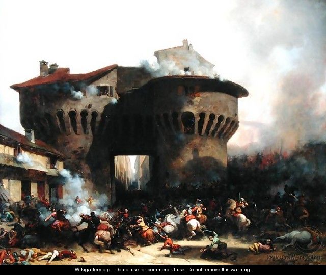 Combat at Porte Pannessac in 1562 - Julien-Michel Gue