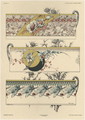 Flowers and flies plate 11 from Fantaisies decoratives - (after) Habert-Dys, Jules-Auguste