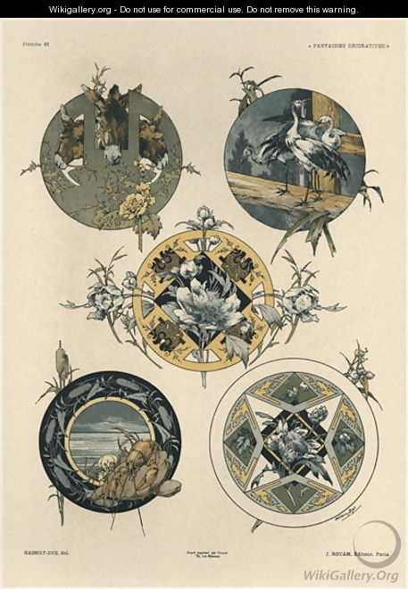 Circles plate 42 from Fantaisies decoratives - (after) Habert-Dys, Jules-Auguste