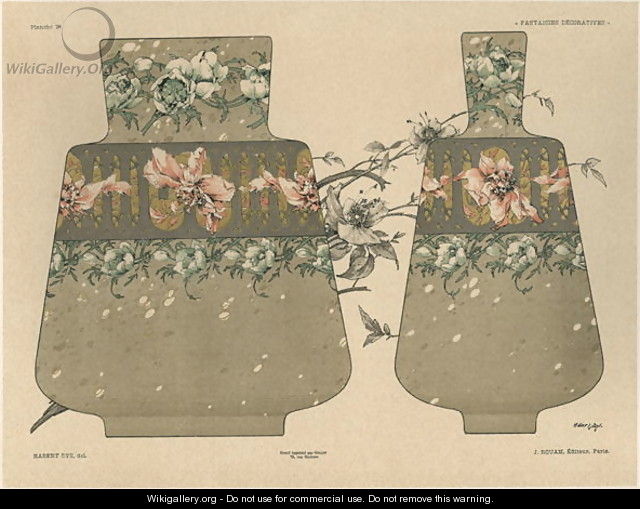 Vases plate 28 from Fantaisies decoratives - (after) Habert-Dys, Jules-Auguste
