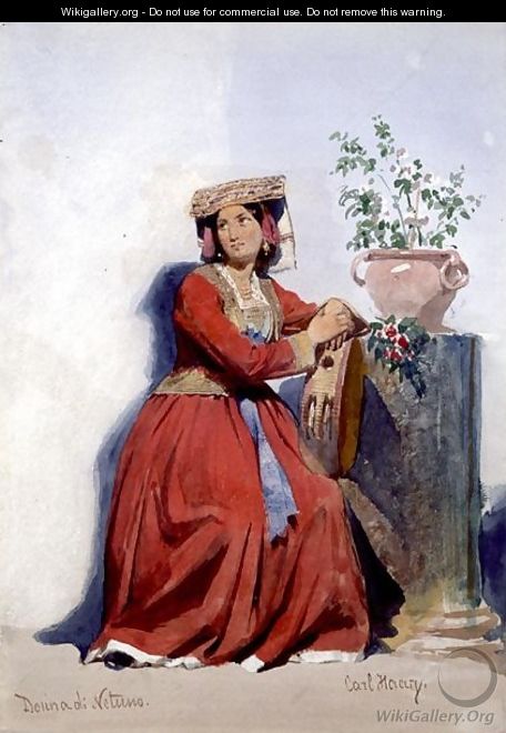 Donna di Netuno portrait of an Italian country girl - Carl Haag