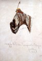 Study for Encampment at Palmyra top of figure on camels back - Carl Haag