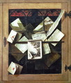 Trompe loeil with letters and notebooks - Cornelis Norbertus Gysbrechts