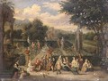 Ornamental garden with dancing figures - Pieter Gysels