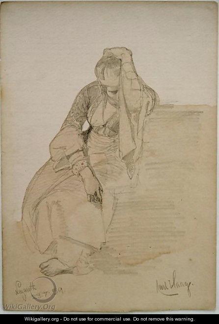 Study of a seated lady Nazareth - Carl Haag