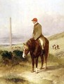 Nat Flatman 1810-60 on his Pony Before the Start of the 1844 Chesterfield Stakes - Harry Hall