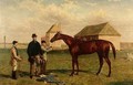 Thunderbolt a Chestnut Racehorse with his Owner and Jockey - Harry Hall