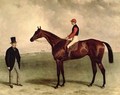 Gladiateur with Harry Grimshaw up and his owner Count Frederic de Lagrange - Harry Hall