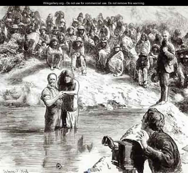 A Baptism of North American Indians Mormons Posing as Apostles of Christ - Sydney Prior Hall