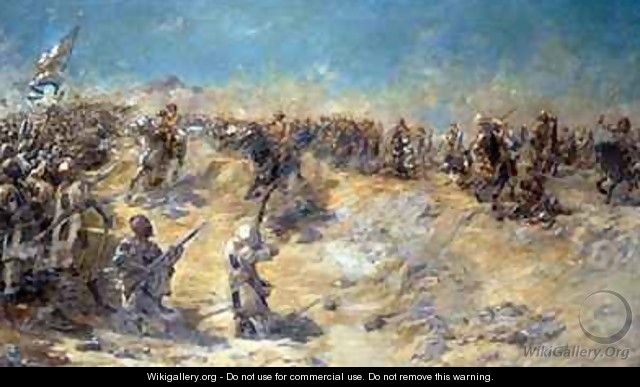Charge of the 21st Lancers at the Battle of Omdurman on 2nd September 1898 - Edward Matthew Hale