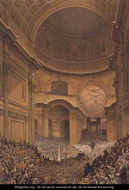 Duke of Wellingtons Funeral in St Pauls Cathedral - Louis Haghe