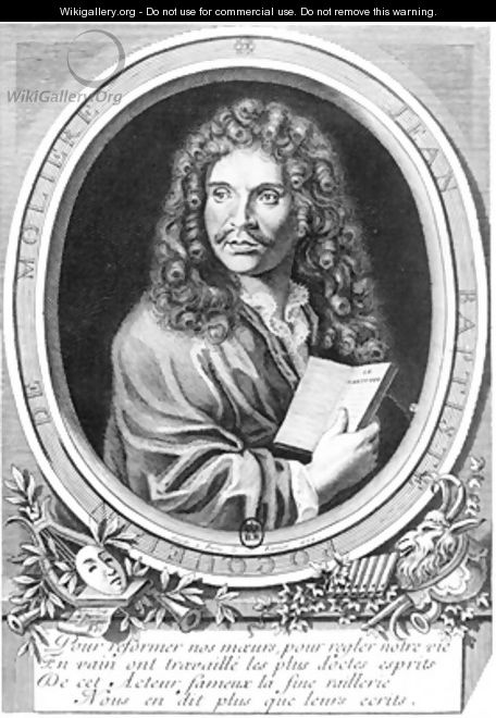Portrait of Moliere 1622-73 - Nicolas Habert