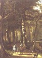 Travellers on a Path in a Wooded Landscape - Jan Hackaert