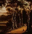 An Avenue of Birches Beside a River - Jan Hackaert