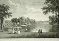 View of the Lake from the Centre Walk in the garden at West Wycombe Buckinghamshire - William Hannan