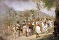 Neapolitan Peasants celebrating a Saints Feast Day - Pieter van Hanselaere