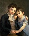 Portrait of Karl Thomas 1784-1858 and Franz Xaver 1791-1844 the two sons of Wolfgang Amadeus Mozart 1756-91 - Hans Hansen