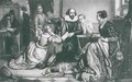 Shakespeare with his Family at Stratford Reciting the Tragedy Hamlet - Edouard Jean Conrad Hamman