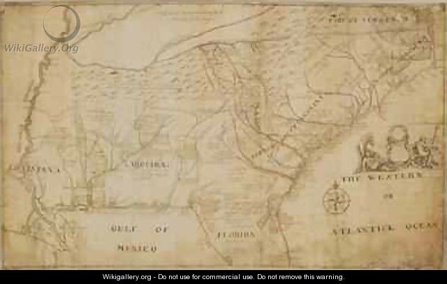 Map of the Southeastern part of North America - William Hammerton