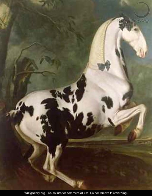 The Piebald Stallion at the Eisgruber Stud - Johann Georg Hamilton