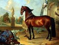 The bay horse Sincero - Johann Georg Hamilton