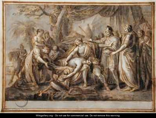 Achilles Lamenting the Death of Patroclus - Gavin Hamilton