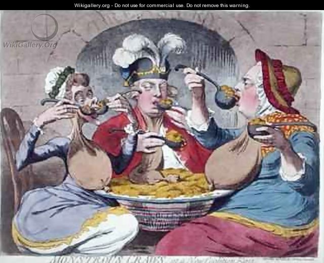 Monstrous Craws at a New Coalition Feast - James Gillray