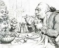 Temperance Enjoying a Frugal Meal 2 - James Gillray