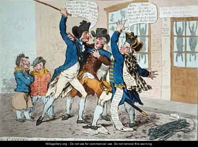 The Caneing in Conduit Street 2 - James Gillray
