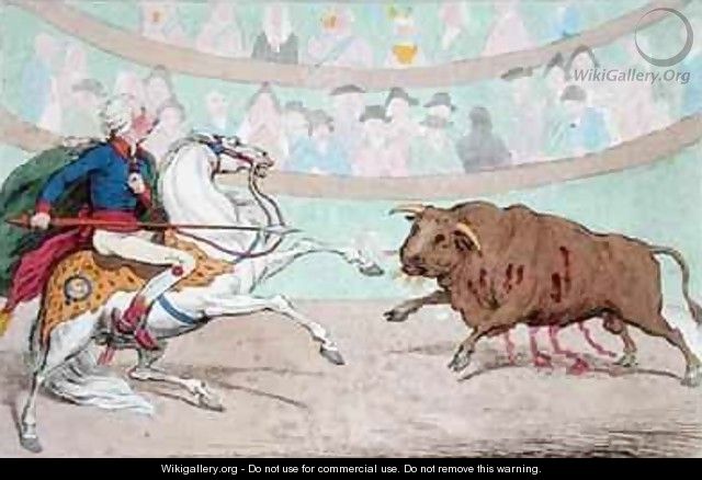The Royal Bull Fight - James Gillray