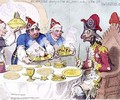 Dumourier dining in State at St Jamess on the 15th May 1793 2 - James Gillray