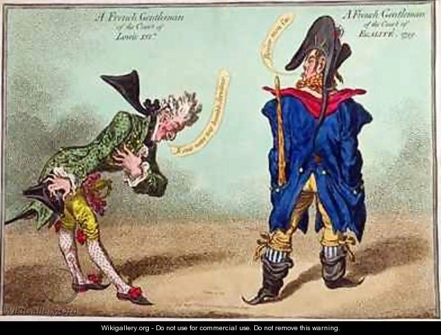 A French Gentleman of the Court of Louis XVI and a French Gentleman of the Court of Egalite - James Gillray