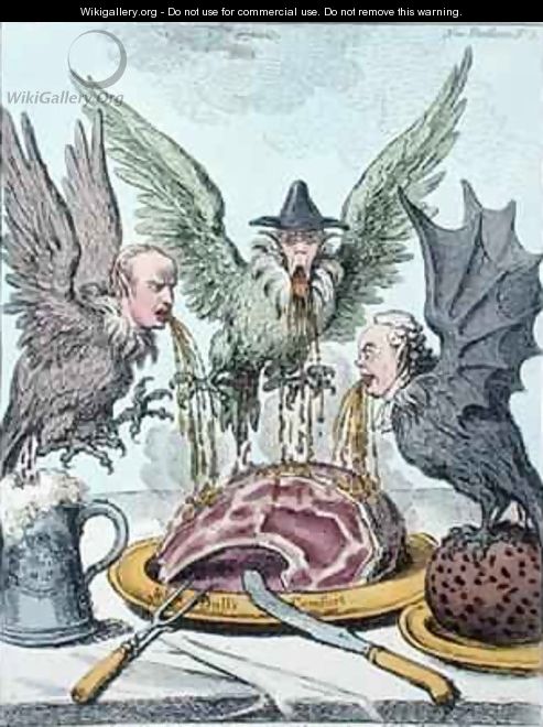 Harpyes Destroying the Feast - James Gillray
