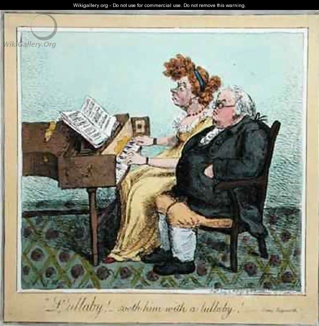 Lullaby soothe him with a lullaby - James Gillray
