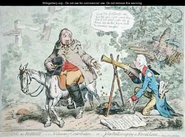 Begging no Robbery ie Voluntary Contribution or John Bull escaping a Forced Loan - James Gillray