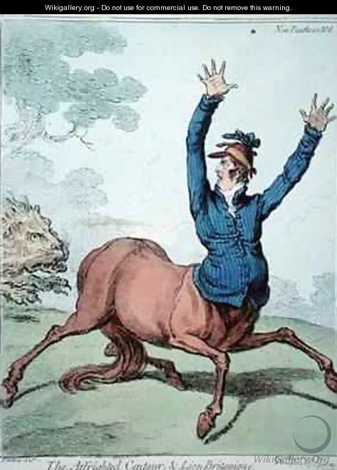 The Affrighted Centaur and the Lion Britanique - James Gillray