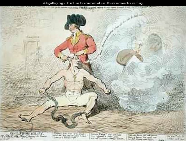 Cooling the Brain or The Little Mayor Shaving the Shaver - James Gillray