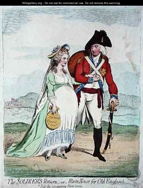 The Soldiers Return or Rare News for Old England - James Gillray