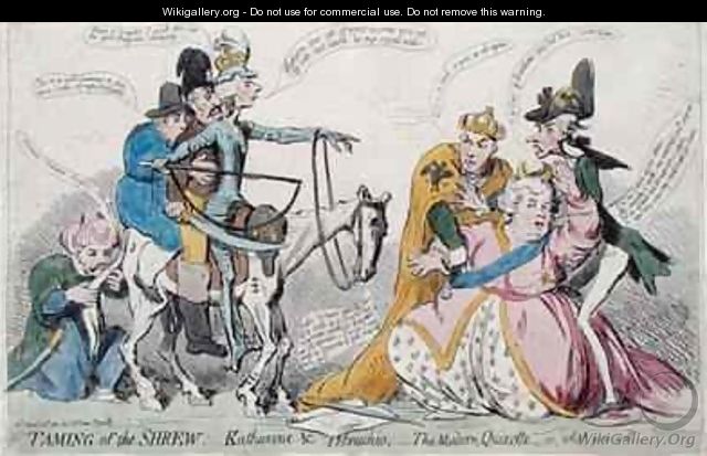 Taming of the Shrew Katherine and Petruchio or The Modern Quixote - James Gillray