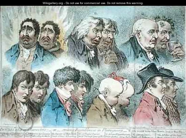 Doublures of Characters or Striking Resemblances in Phisiognomy - James Gillray