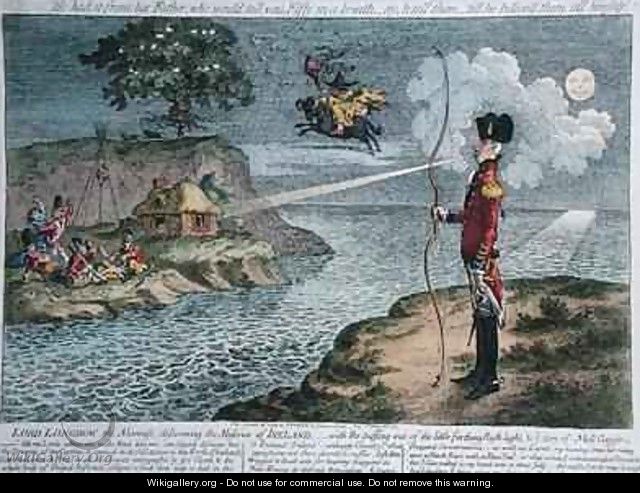 Lord Longbow the alarmist discovering the Miseries of Ireland - James Gillray