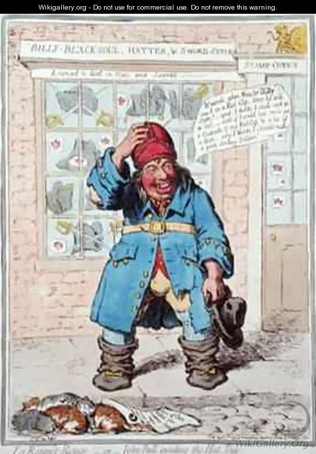 Le Bonnet Rouge or John Bull evading the Hat Tax 2 - James Gillray