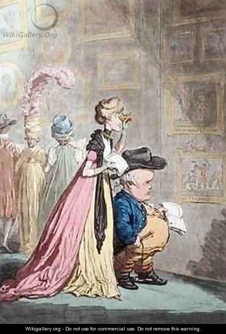 A Peep at Christies or Tally ho and his Nimeney pimmeney Taking the Morning Lounge - James Gillray
