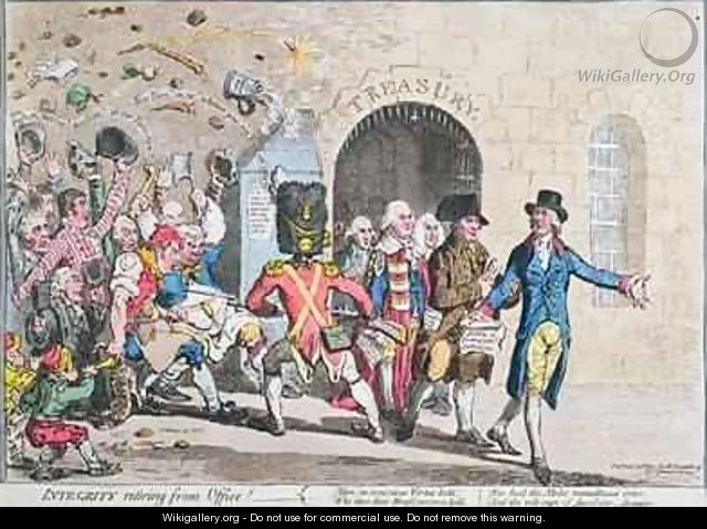 Integrity Retiring from Office - James Gillray