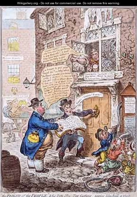 The Friend of the People and his Petty New Tax Gatherer - James Gillray