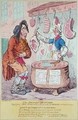 The British Butcher supplying John Bull with a substitute for bread - James Gillray